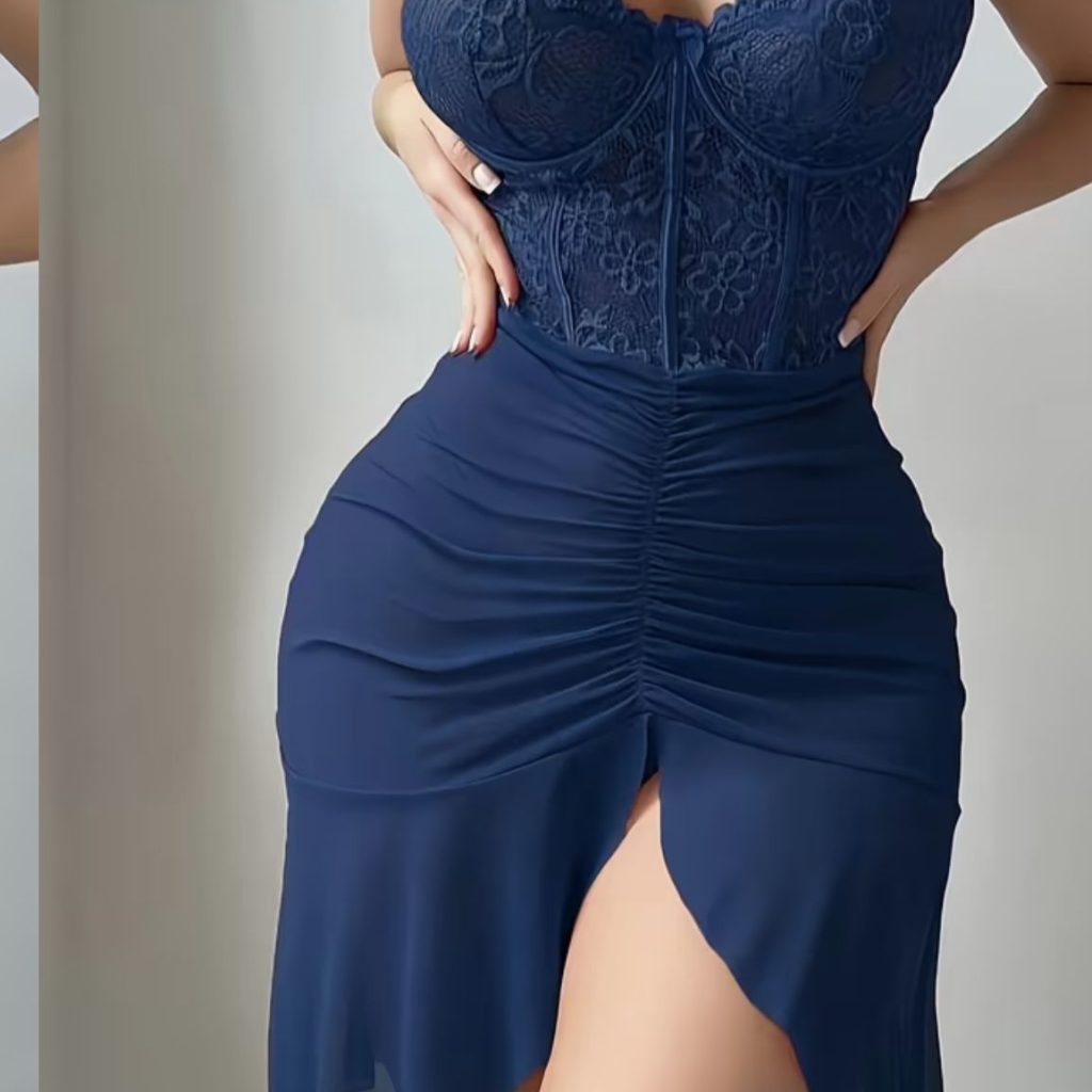 Ladies' Deep V-Neck Slip Dress